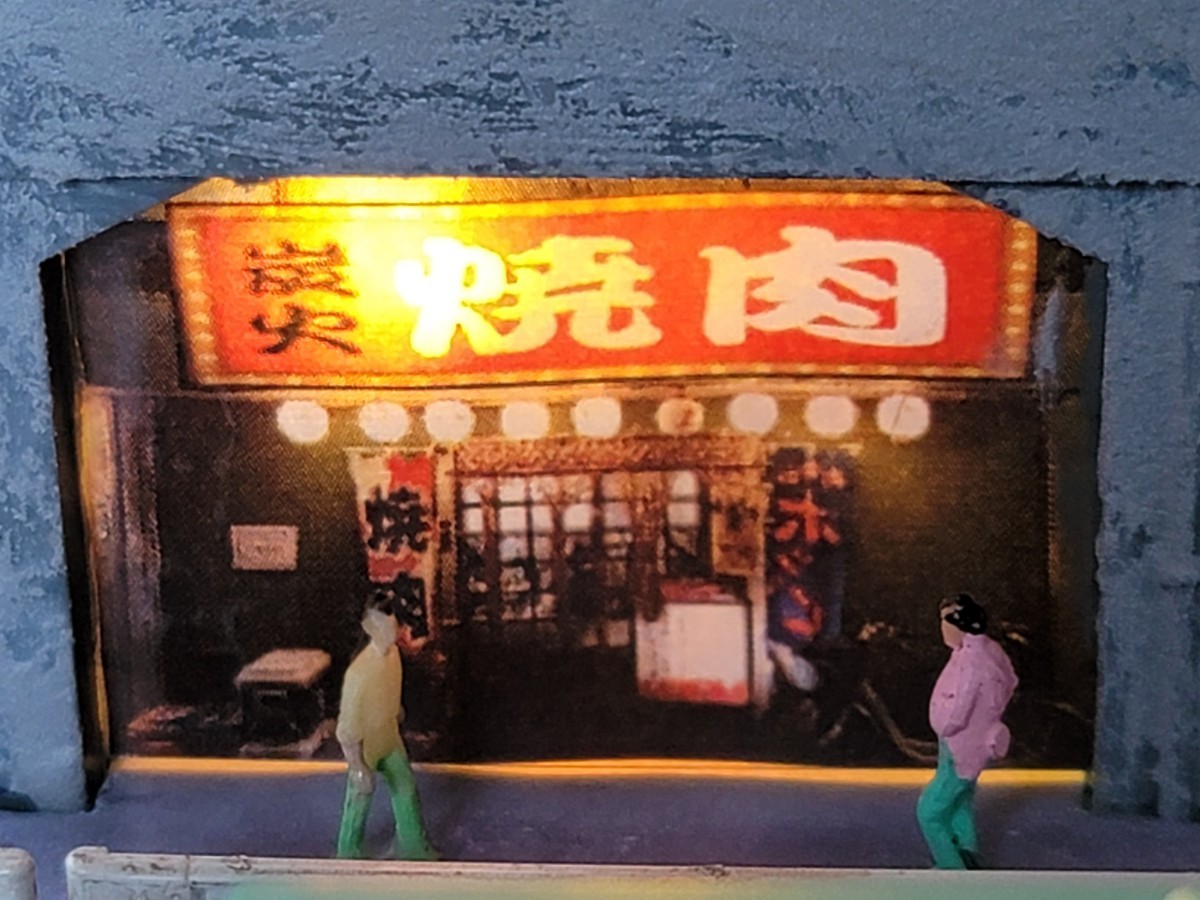 Nゲージ 高架下の街並 鉄道ジオラマ展示台 クリアケース付 item Nゲージ 高架下の街並 鉄道ジオラマ展示台 クリアケース付 item
