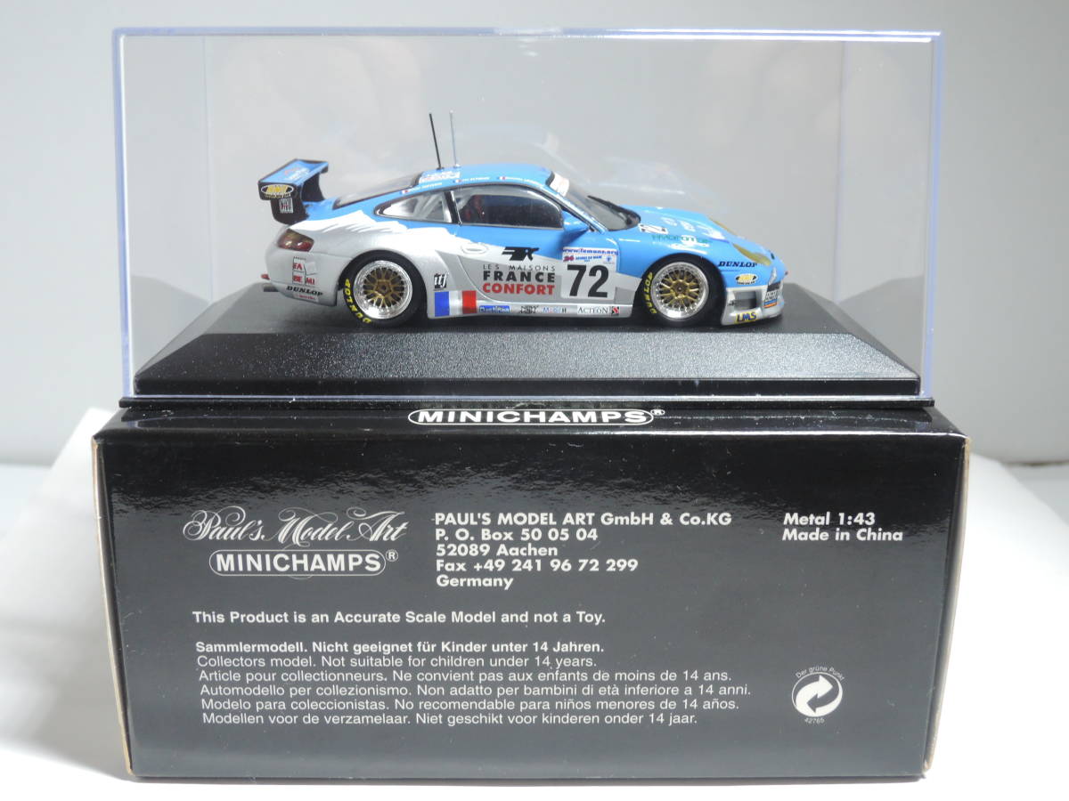 ☆1円始レアPMA☆ 1/43 ポルシェ Porsche 911 GT3 RS #72 LeMans 24hrs 2002☆240210_画像3