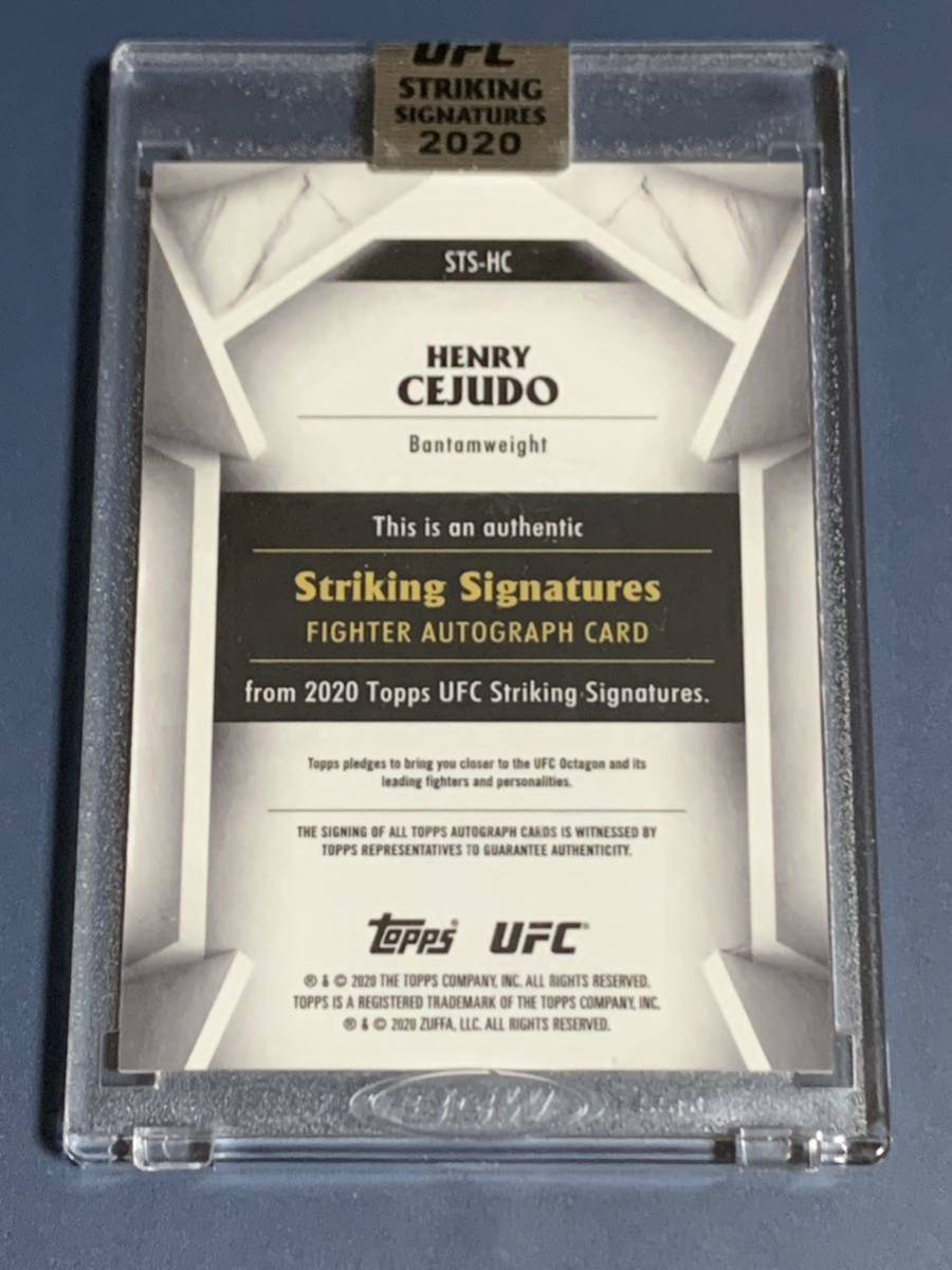 50枚限定 ヘンリー・セフード オレンジパラレル直筆サインカード TOPPS UFC 2020 Striking Signatures Autographs_画像2