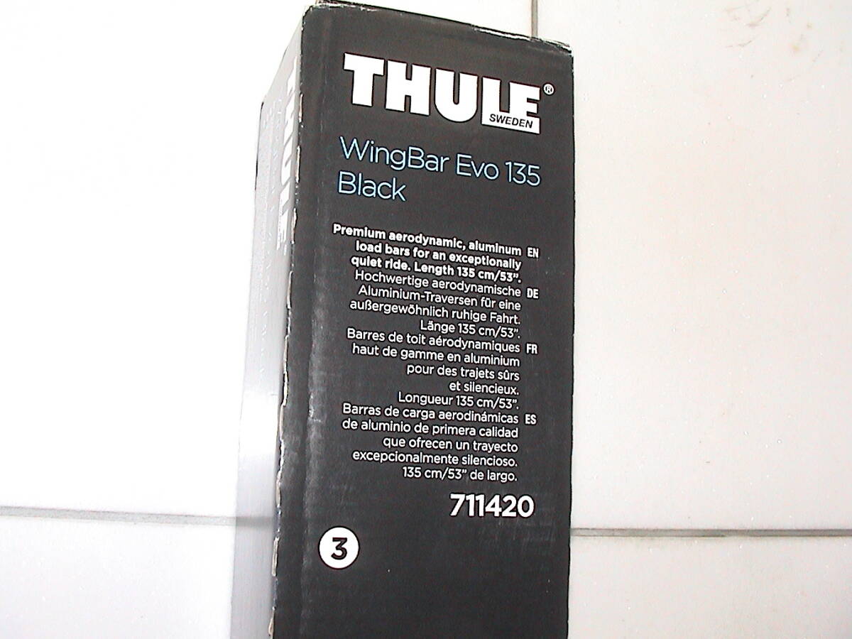 ①【新品 未開封品】THULE スーリー★WingBar Evo ウィングバーエボ th7114B/135㎝★ブラック_画像3