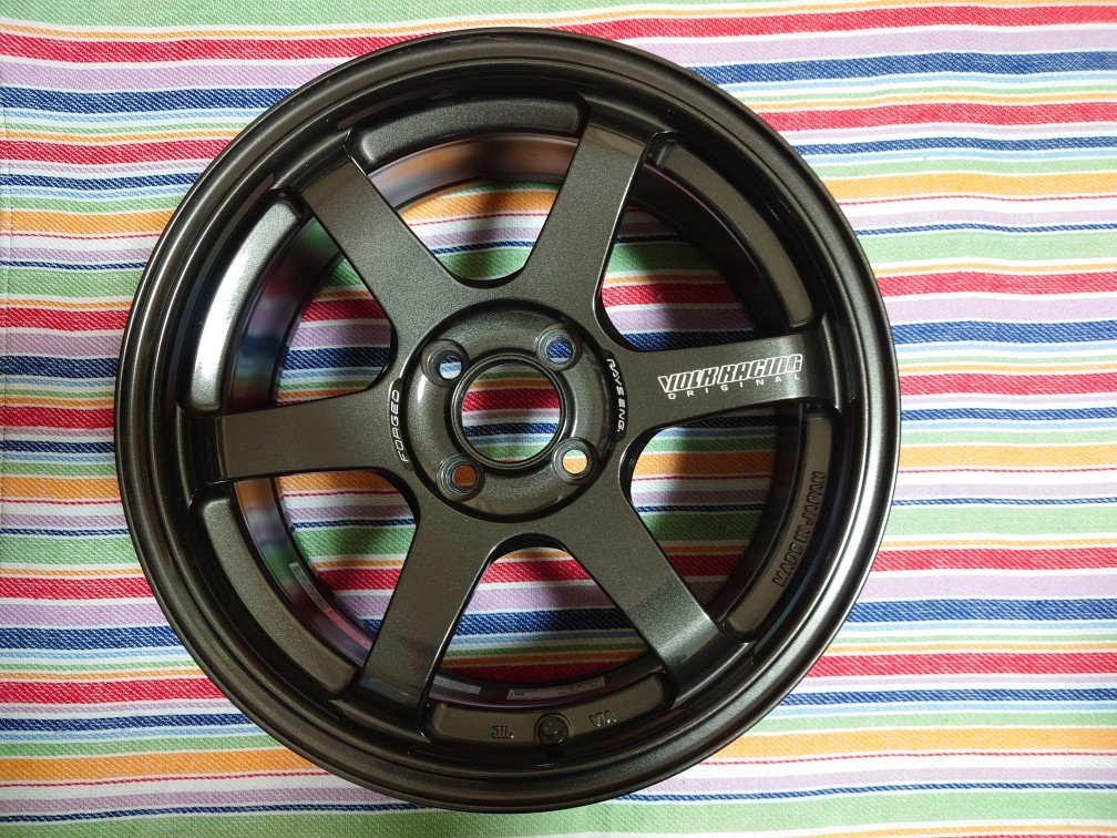 【超美品】RAYS レイズ VOLKRACING ボルクレーシング TE37 SONIC ソニック 16×7.0J 7J 4/100 +35 ダイヤモンドダークガンメタ(MM) 4本_画像3