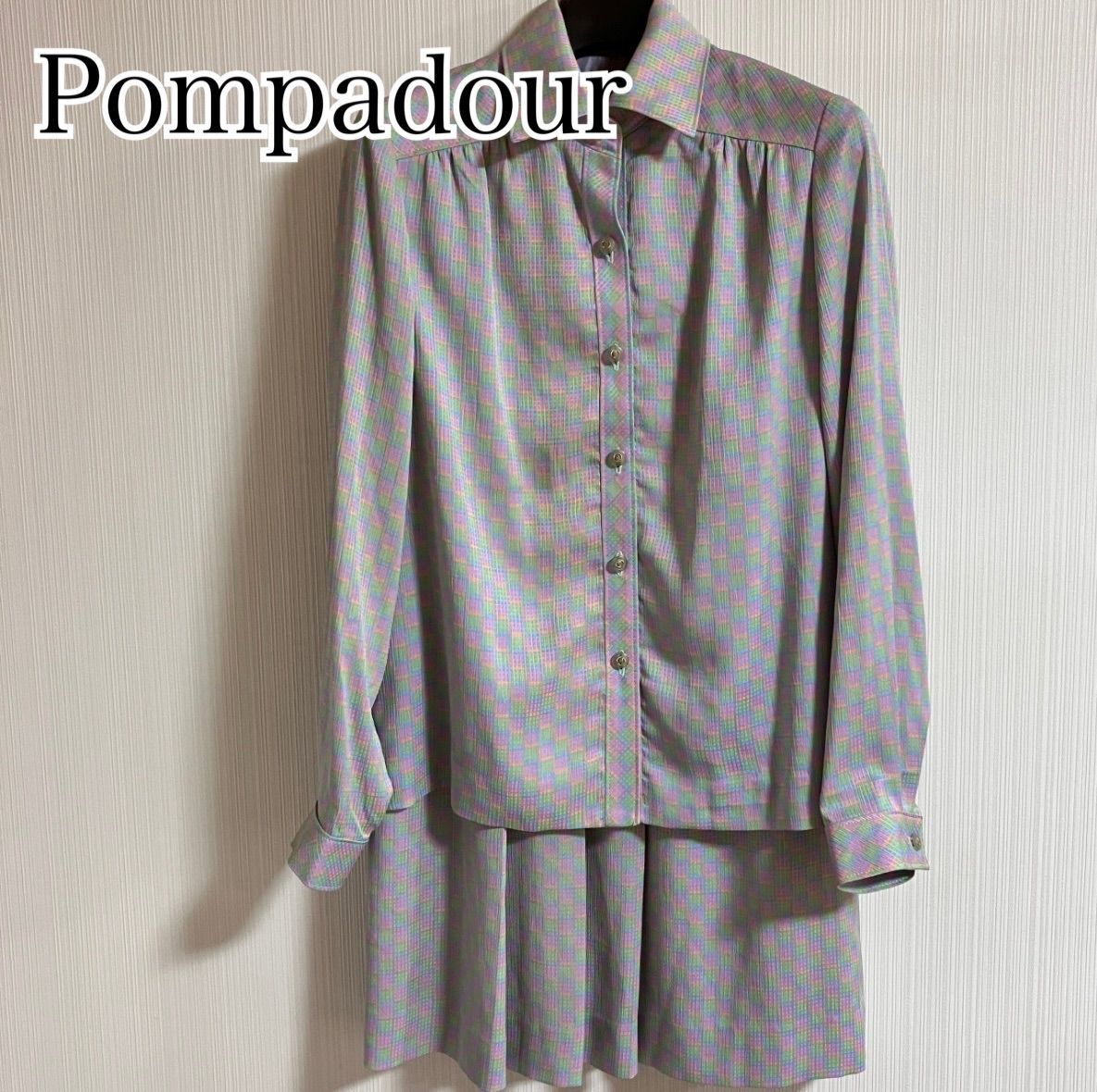 Pompadour ポンパドール 長袖ブラウス シャツ ジャケット スカート セットアップ スーツ フォーマル 入学式 レディース 【c30】_画像1