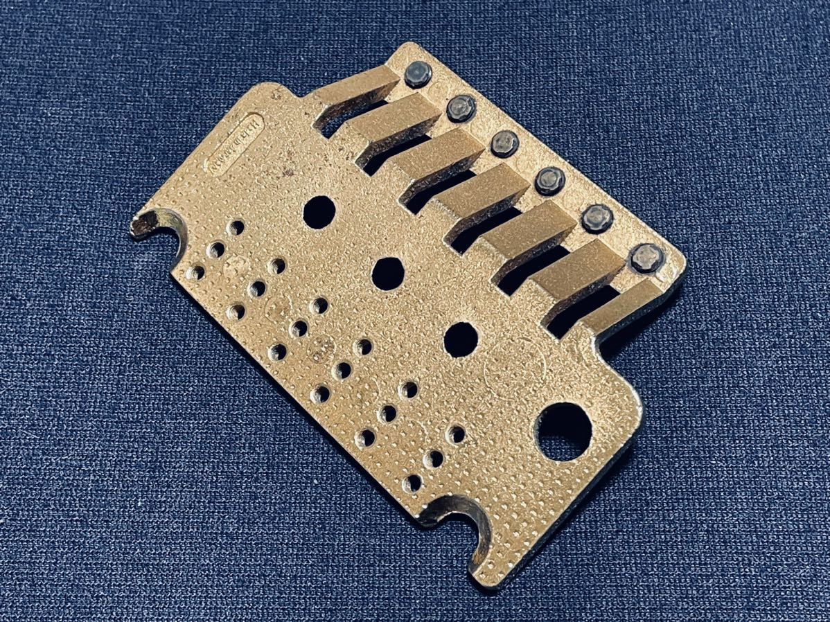 1980年代製 Floyd Rose FRT-5 Bridge Plate ＆ Fine Tuning Screw Gold Made in Germany Single Line　フロイドローズ ブリッジプレート_画像8