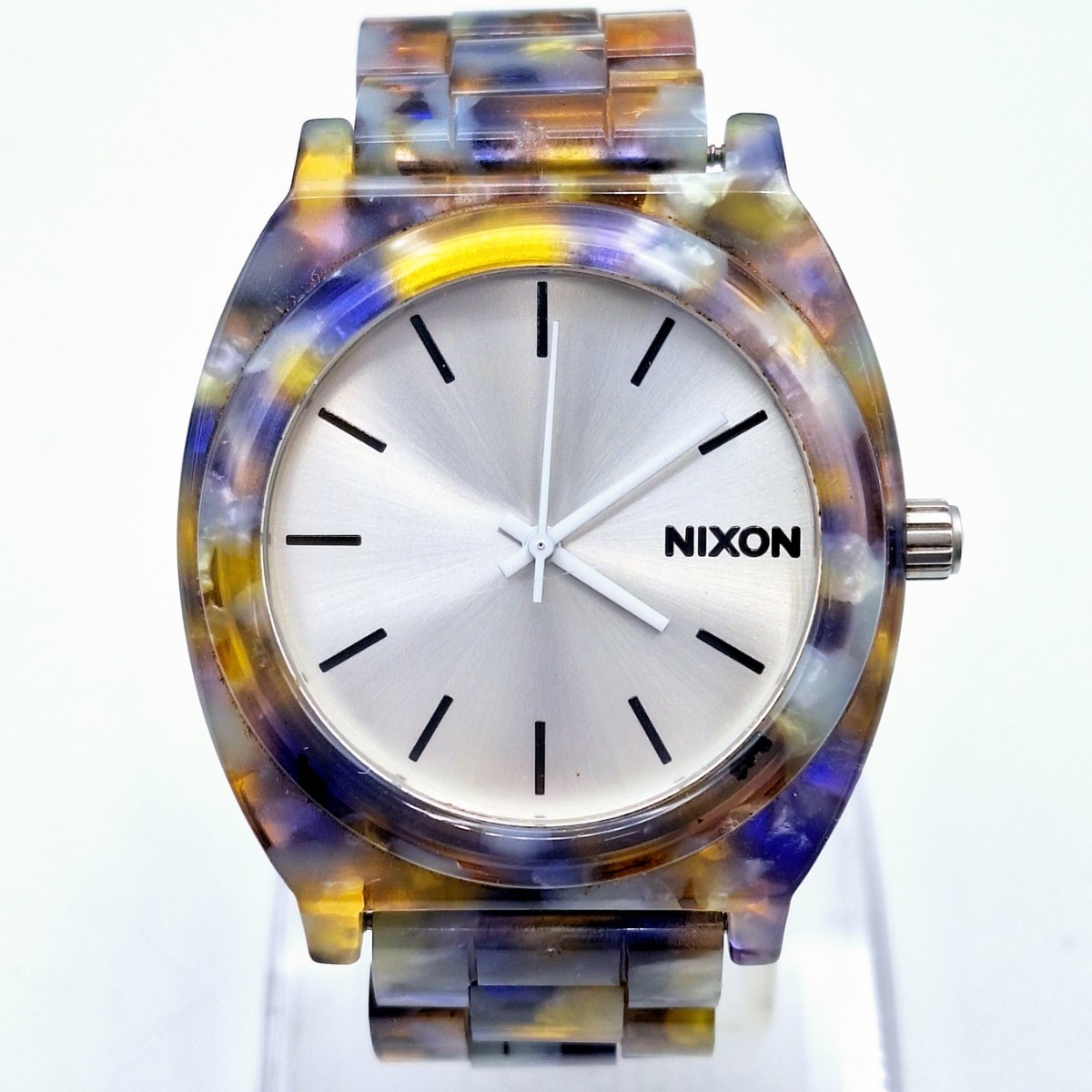 93 NIXON ニクソン MORE IS MORE ウォーターカラー THE TIME TELLER ACETATE タイムテラー アセテート レディース腕時計 腕時計 時計 WK_画像1