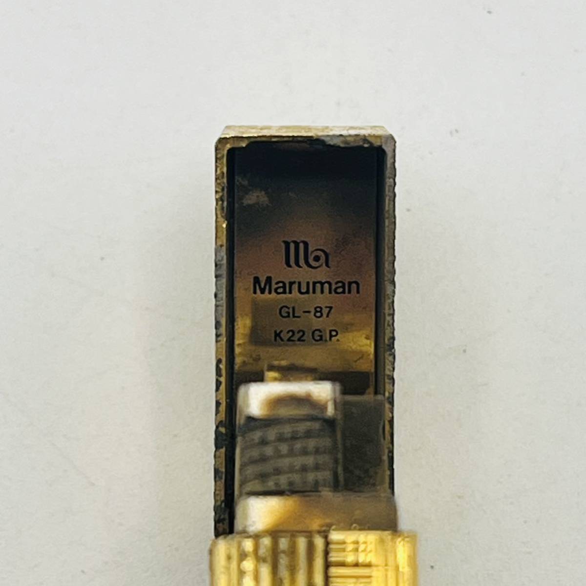 Maruman マルマン ガスライター ライター K22 GP 22金 金 金メッキ ゴールド カラー GL-87 喫煙具 喫煙 喫煙グッズ タバコ シガー 火 TI_画像9