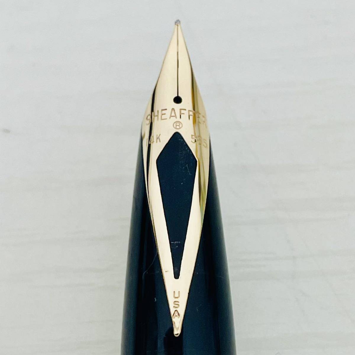 SHEAFFER シェーファー 万年筆 ボールペン ペン 2本セット 万年筆 ペン先 14K 14金 金 Silver シルバー 銀 箱付き 筆記用具 文房具 AT_画像6