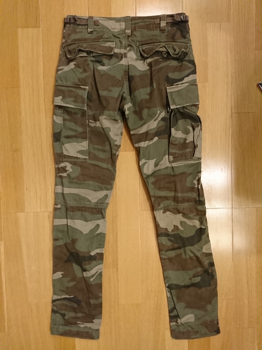 AVIREX アビレックス BASIC FATIGUE CARGO PANTS ファティーグ カーゴパンツ Sサイズ 迷彩 ミリタリー カーゴ カモフラ パンツ メンズ_画像4