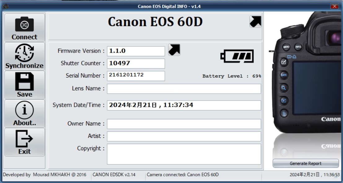 キャノン EOS 60D ボディ ショット数 約10,500回 + EF-S 18-55mm F3.5-5.6 IS 送料無料!!! CANON Digital_画像10