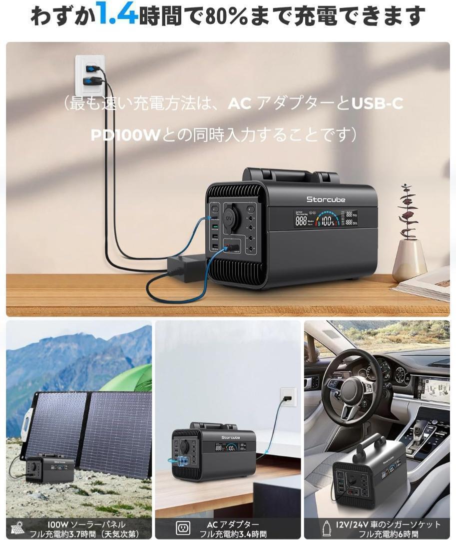 ポータブル電源 大容量！小型軽量 92000ｍAh　AC高出力300W...._画像4