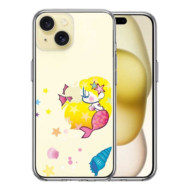 iPhone15Plus ケース クリア Young mermaid 1 スマホケース 側面ソフト 背面ハード ハイブリッド_画像1