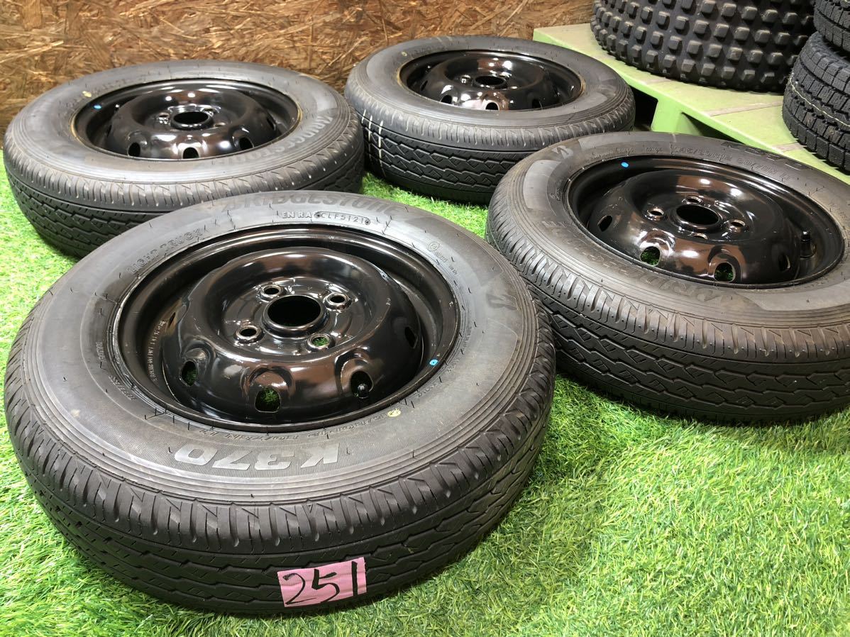 スズキ純正 × BRIDGESTONE 145/80R12 (145R12)PCD100 キャリイ エブリイ アルト スクラム NT NV クリッパー ミニキャブ キャリー エブリー_画像1