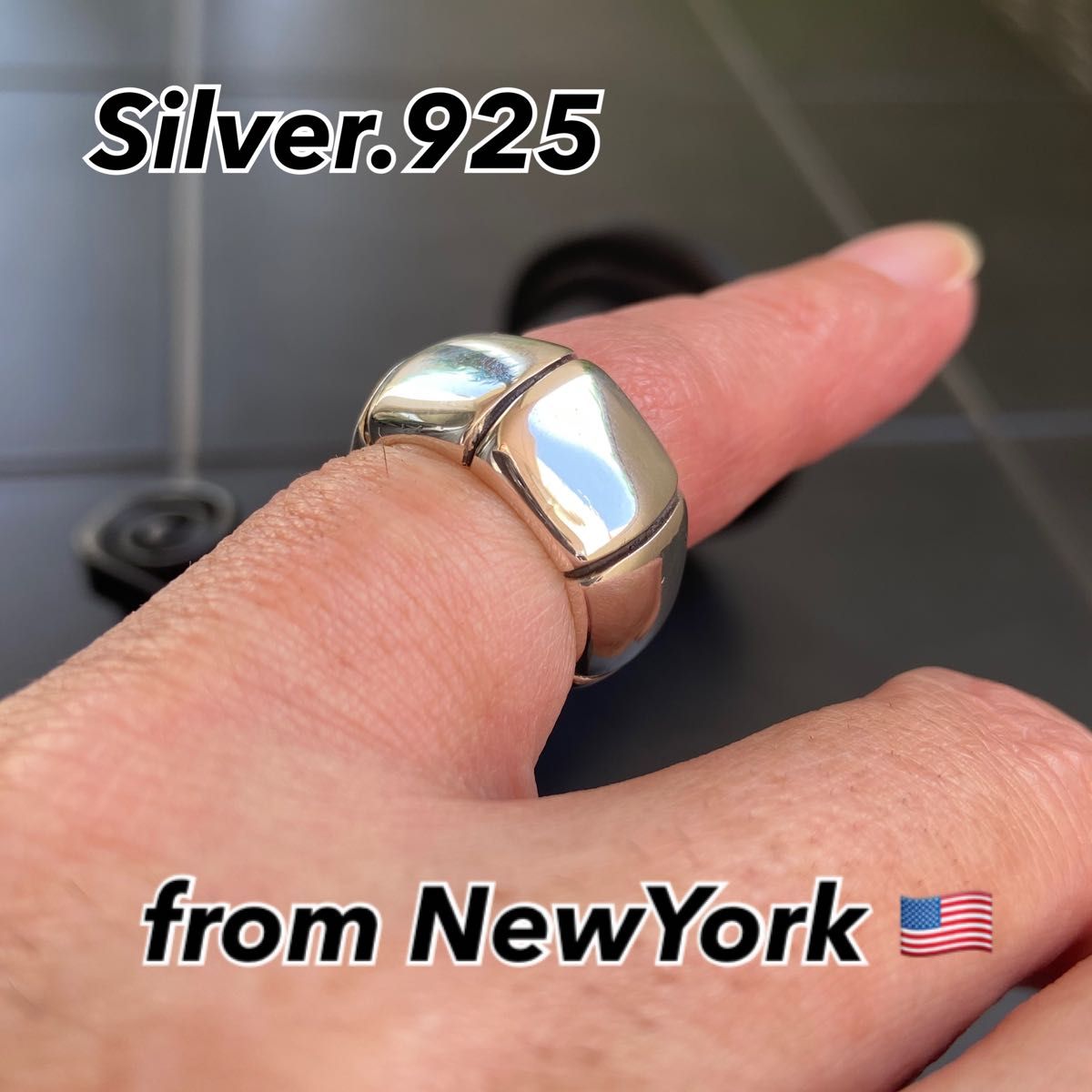 NY シルバーリング【13号】SILVER925 ユニセックス 指輪 アクセサリー シルバー925リング プレゼント 彼氏 彼女