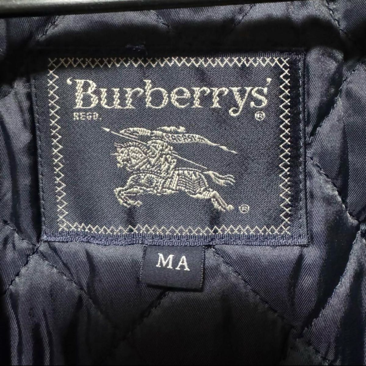 【シルク混・三陽商会】BURBERRY  バーバリー モッズコート フード収納  刺繍ロゴ アウター 上着