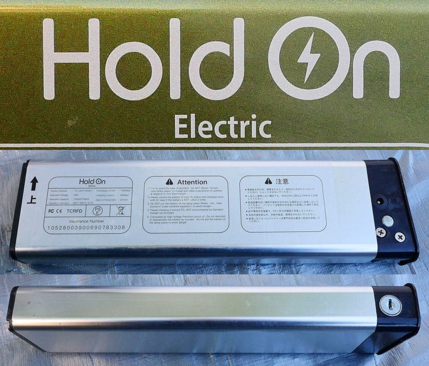 Hold On Eectric Q1(ほぼ綺麗)14インチ)鍵と充電コード無し)部品取りに)電動折りたたみ)ジャンク 出品 中古 グリーン_画像5