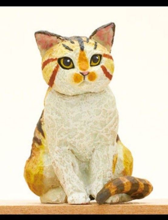 猫の彫刻 はしもとみお　全5種類　新品　ミニフィギュア　カプセルトイ　ガチャ 木彫り彫刻家