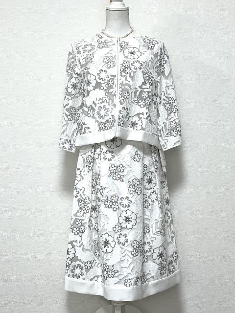 ★新品・135,300円★HANAE MORI ハナエモリ/ジャケット＆スカート セットアップスーツ フォーマル◎サイズ40