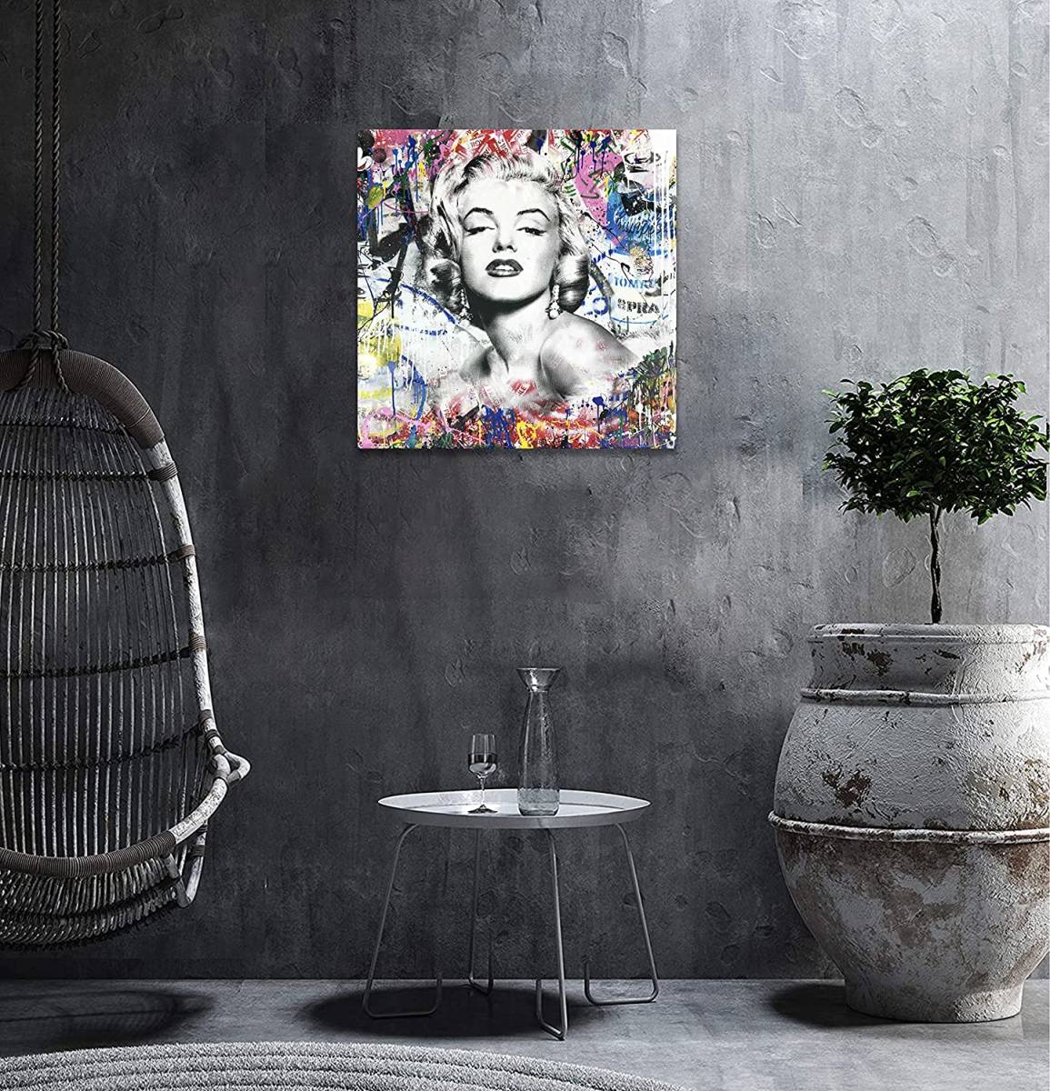  large size new goods art panel Marilyn Monroe tree frame canvas .. present-day art ornament interior picture 50x50cm canvas 