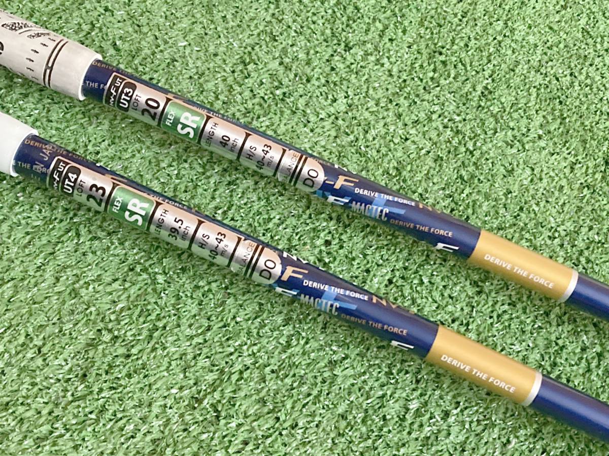 中古程度良!! MacGregor マグレガー NV-F UT 3 (20°)、4 (23°) Flex SR オリジナルシャフト２本セット UT4グリップ新品!!_画像5