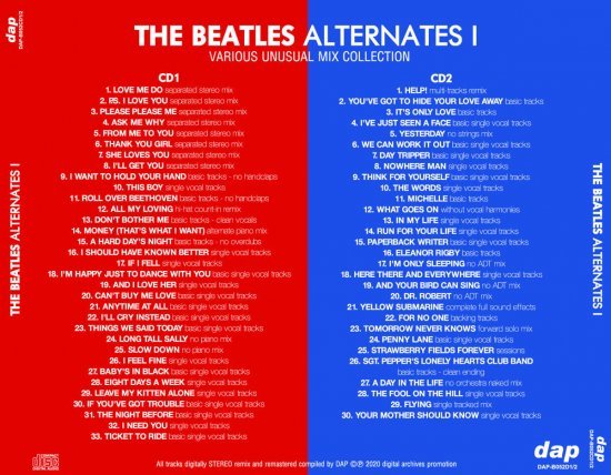 THE BEATLES / ALTERNATES I&II (2CD+2CD) separated stereo mix Studio 新品輸入プレス盤４CD_画像2