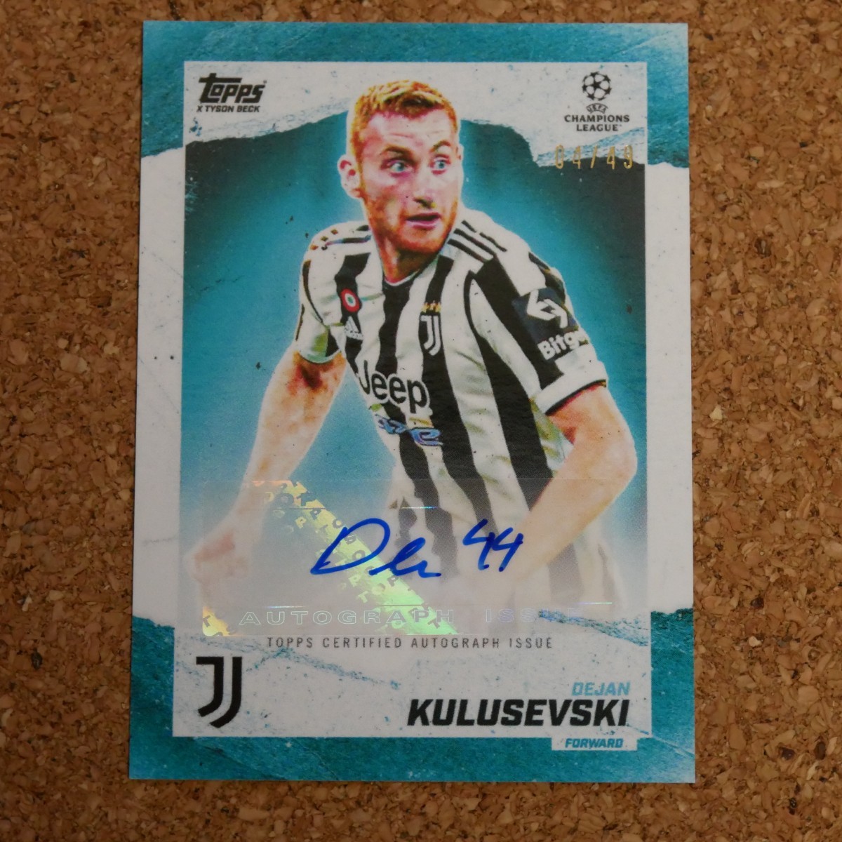 topps Dejan Kulusevski 49シリ トップス デヤン・クルゼフスキ ユヴェントス トッテナム サイン auto サッカー soccer_画像1