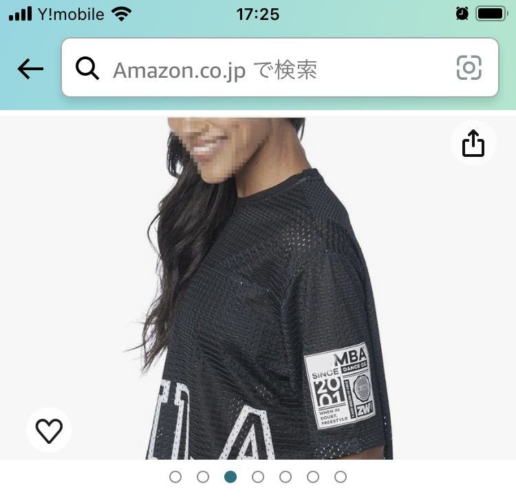 2024年アマゾン購入◆ズンバウエア◆bebaoke◆レディース◆ショート丈メッシュTシャツ◆サイズS(S～Mサイズ相当)◆ブラック_画像3