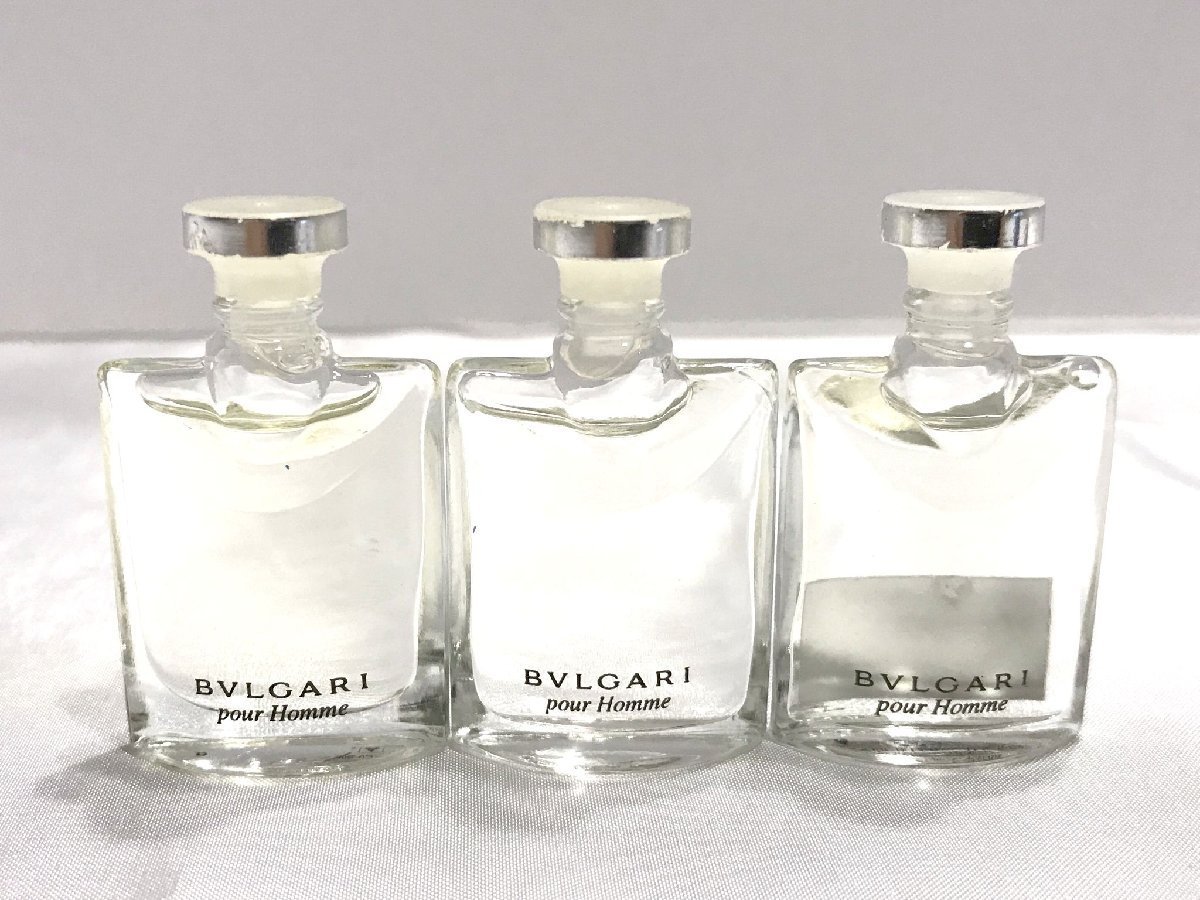 ■【YS-1】 ブルガリ BVLGARI ミニ香水 8点セット まとめ ■ プールオム ブルー ブラック EDT 5ml ×8 【同梱可能商品】■D_画像3