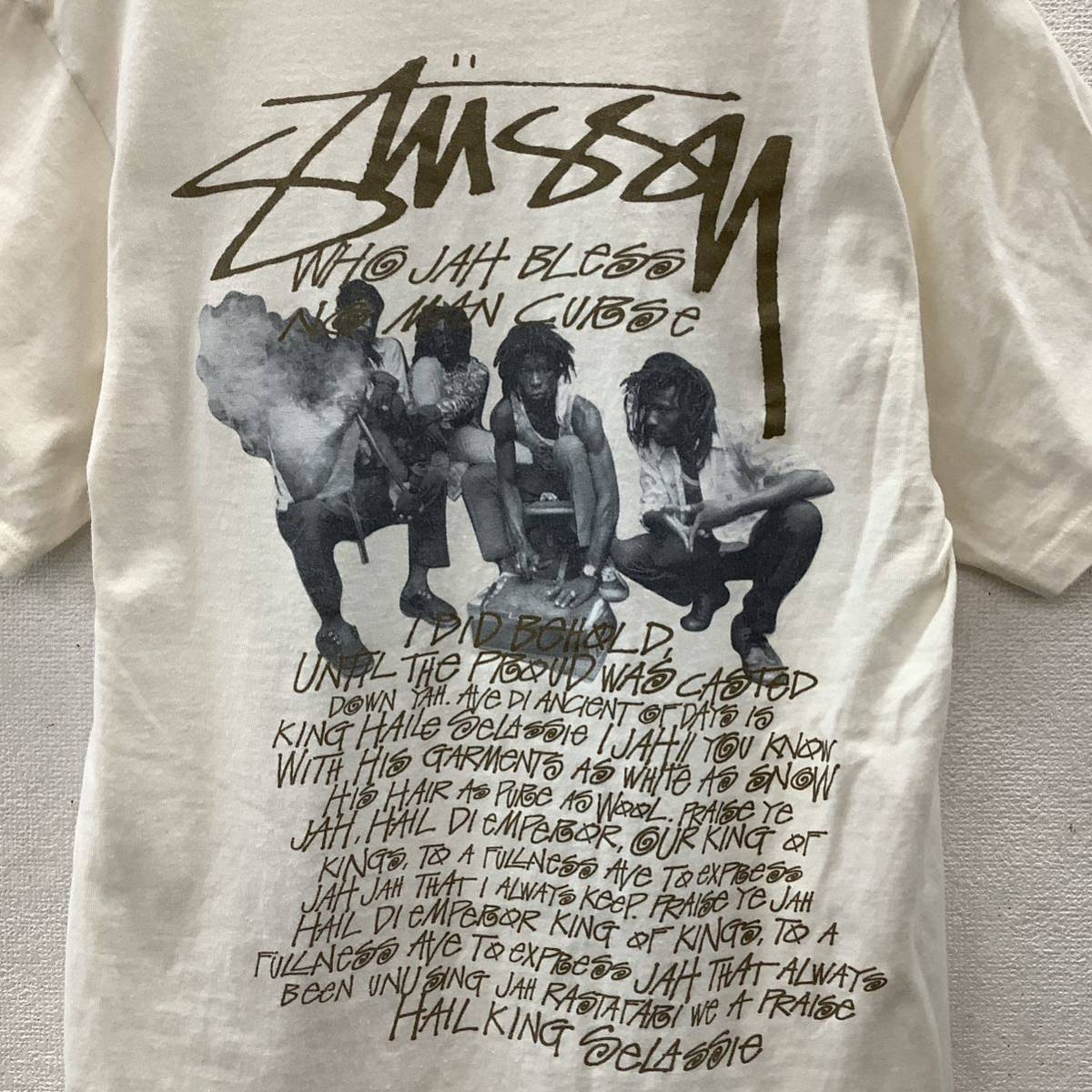 STUSSY WHO JAH BLESS TEE ステューシー Tシャツ 両面プリント STUSSY WHO JAH BLESS TEE ステューシー Tシャツ 両面プリント