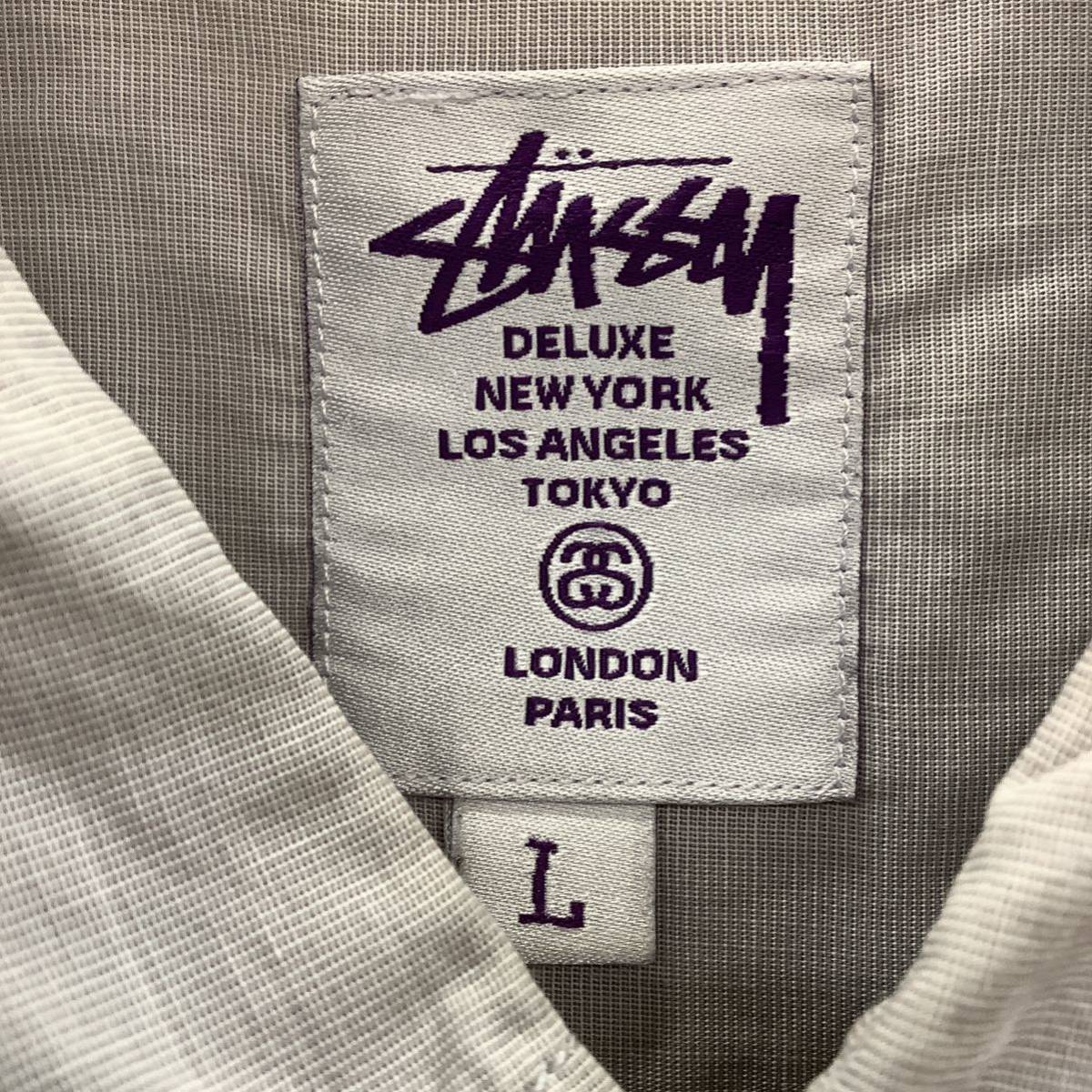STUSSY USA製 ステューシー ランダムボタン 長袖シャツ 古着 STUSSY USA製 ステューシー ランダムボタン 長袖シャツ 古着