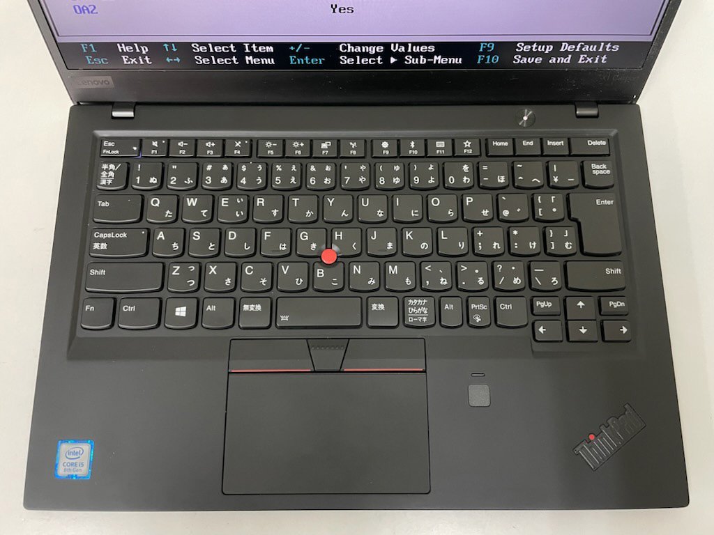 【UEFI起動確認済み／中古】ThinkPad X1 Carbon [TYPE 20KG-S20H00] (Core i5-8250U, RAM8GB, SSD 無し) 本体＋ACアダプタ_画像7