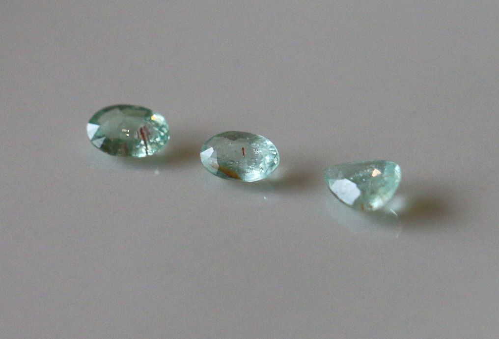 1.2ct натуральный камень palaiba турмалин овальный пара she-p разрозненный 3 шт. комплект 