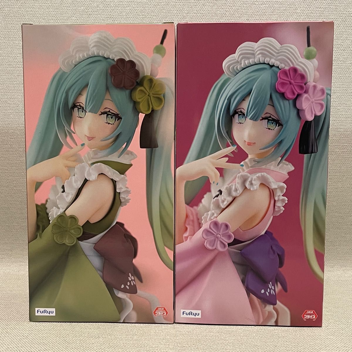 初音ミク 抹茶パフェ & 抹茶パフェさくら  フィギュアセット