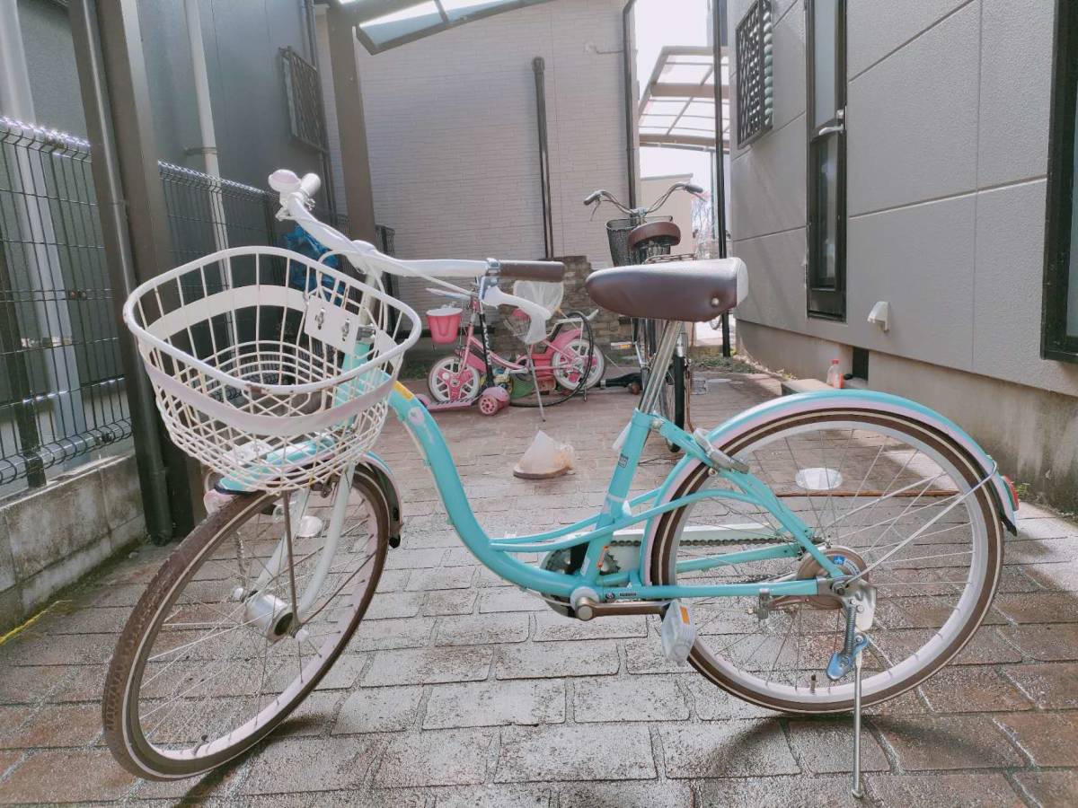 サイクルベースあさひ 22インチ オートLEDライト グリーン CHERIE 女の子 手渡しOK 自転車 (大阪府枚方市)_画像1