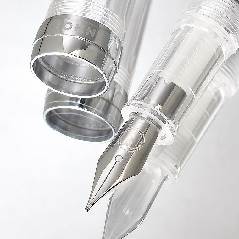 ◆●万年筆【MAJOHN/末匠】S6 透明軸 シンプル 王道デザイン EF 極細 ペン芯透明 インク色を楽しむ デモンストレーター 両用式 新品/MS6-EF_※今回はEF(極細)の出品です