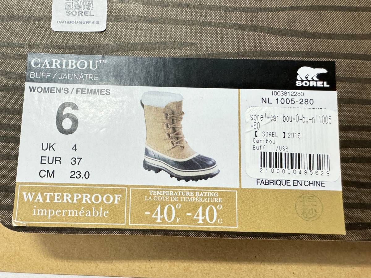 新品未使用　ソレル SOREL NL1005-280 CARIBOU レディース US6(23cm)_画像5