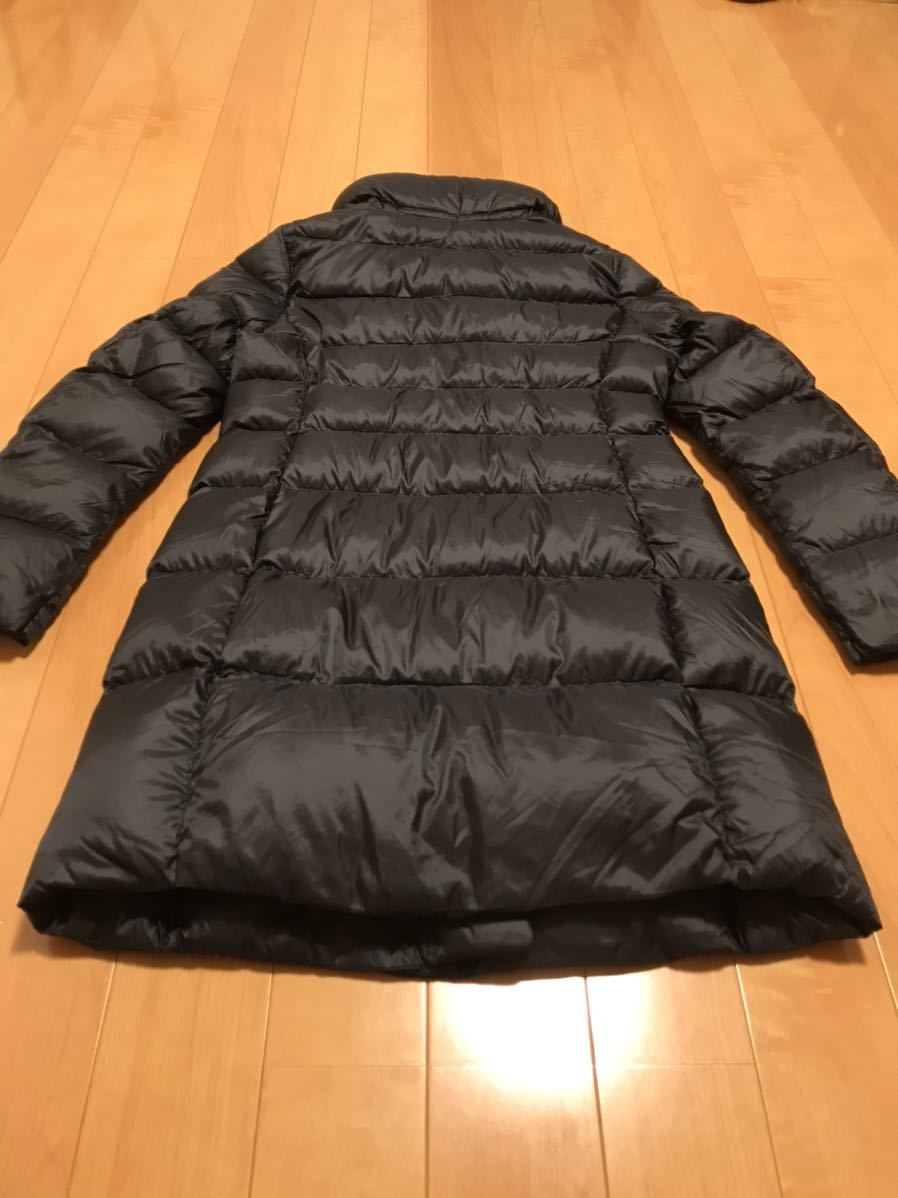  beautiful goods * Uniqlo lady's size L protection against cold . manner. super light weight & high density light down Super Long. maxi height coat * black quilting cloth black / jacket 