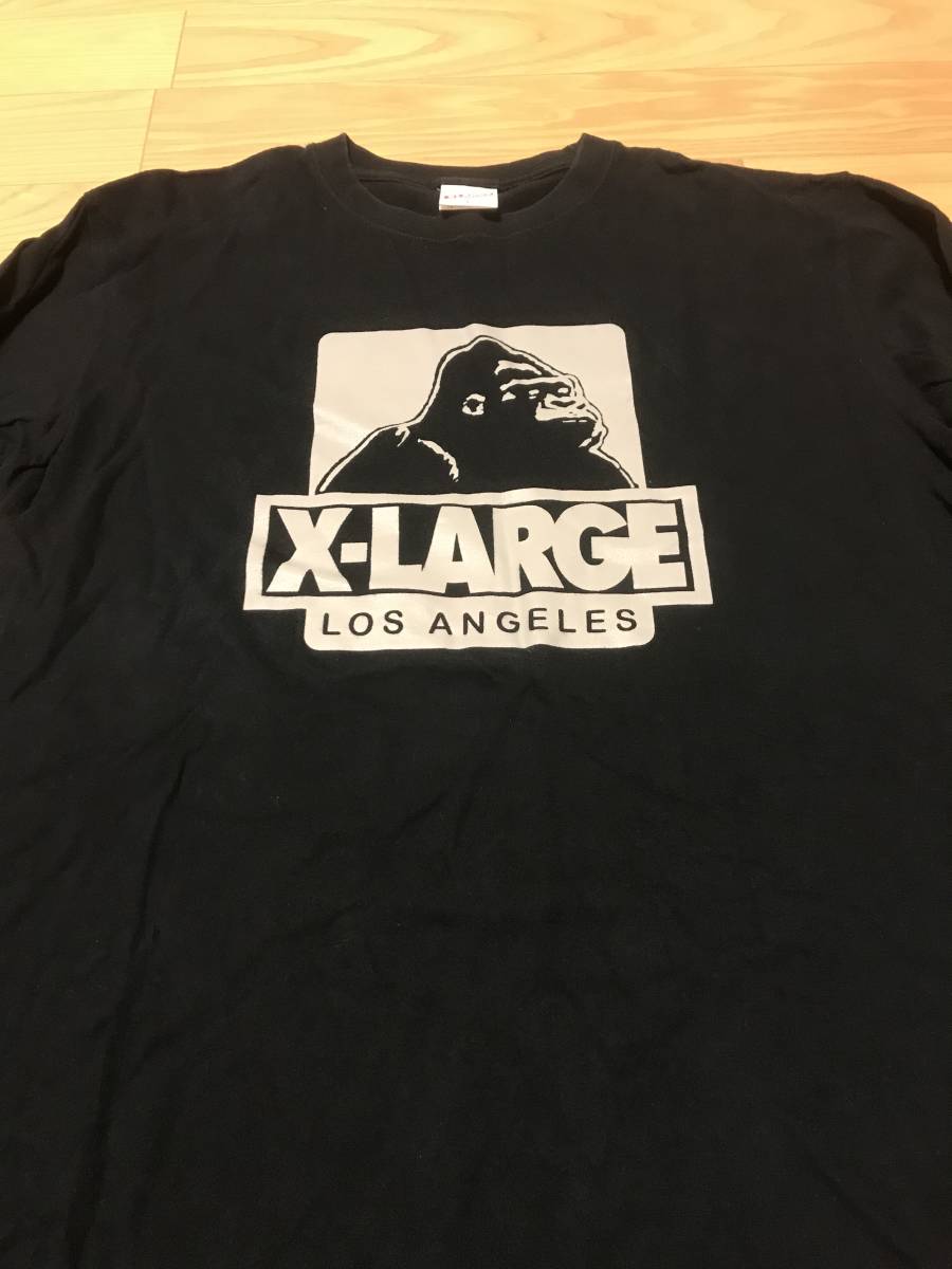 良品 X-LARGE エクストララージ SINCE1991 サイズL LOS ANGELES ロサンゼルス ロス ビッグロゴ プリント Tシャツ 長袖 ロングスリーブTee_画像2