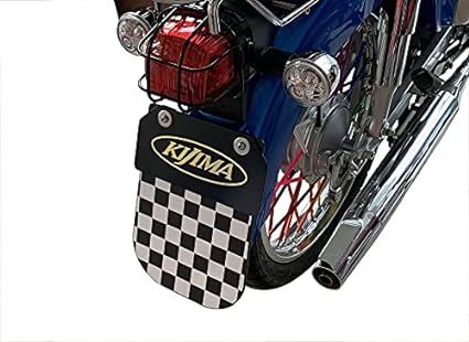 キジマ (kijima) バイク バイクパーツ フェンダーフラップ チェッカーパターン 188×165mm ピッチ120mm 汎用_画像2
