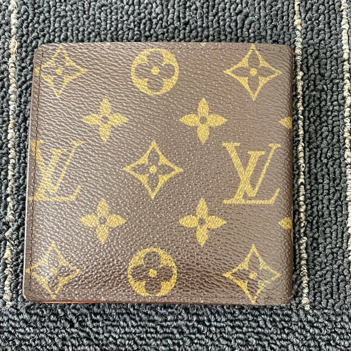 【TS0222】ルイヴィトン LOUIS VUITTON モノグラム ポルトフォイユマルコ 二つ折り財布 小銭入れ付 ウォレット 服飾小物 レディース メンズ_画像2