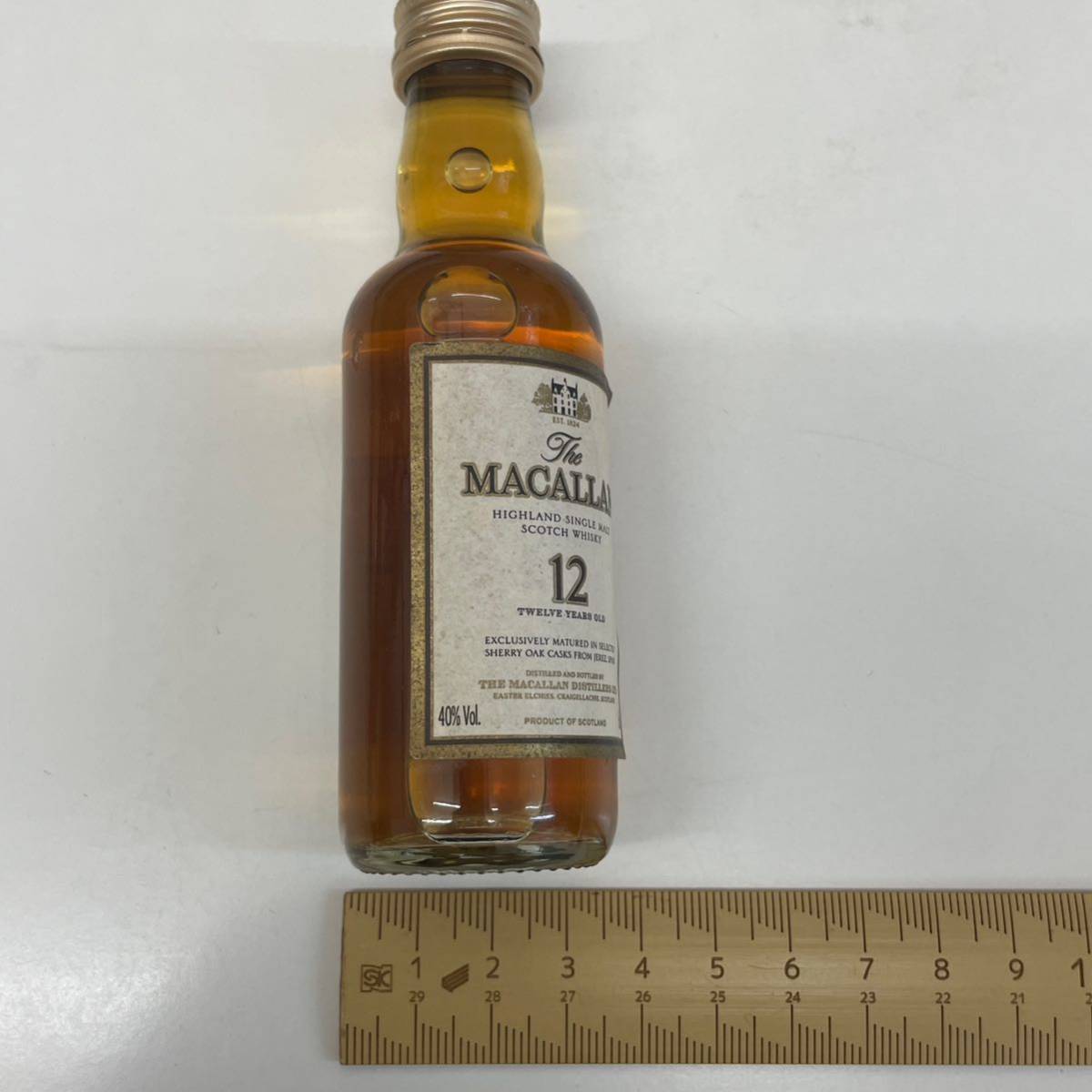 【M0220】※20歳未満の者に対する酒類の販売は致しません MACALLAN 12年 50ml 40％ ウィスキー 酒 未開栓 マッカラン ミニボトル_画像9