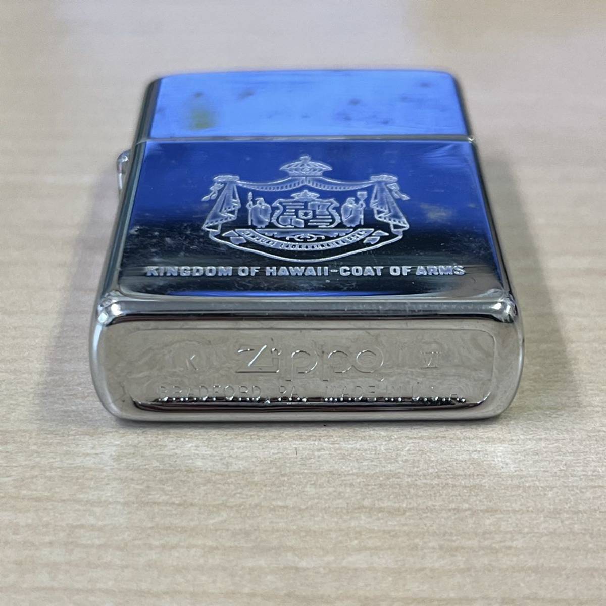 【T0225②】ZIPPO zippo ジッポ ジッポー ライター 喫煙具 KINGDOM OF HAWAII COAT OF ARMS 火花未確認 着火未確認_画像3