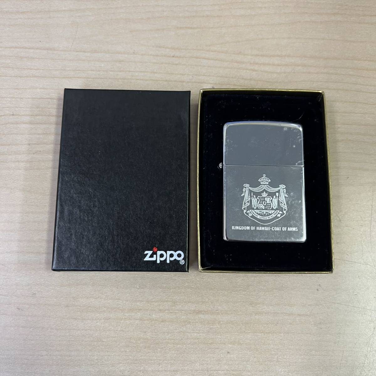 【T0225③】ZIPPO zippo ジッポ ジッポー ライター 喫煙具 KINGDOM OF HAWAII COAT OF ARMS 火花未確認 着火未確認_画像1