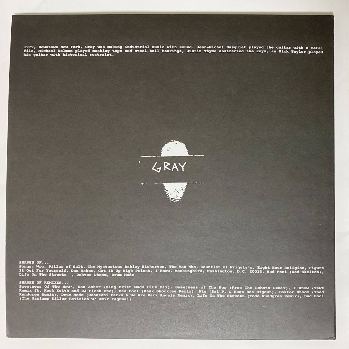 GRAY - SHADES OF... (バスキア NEW NO WAVE POSTPUNK JAZZ Jean-Michel Basquiat Michael Holman Nicholas Taylor Vincent Gallo)_画像2