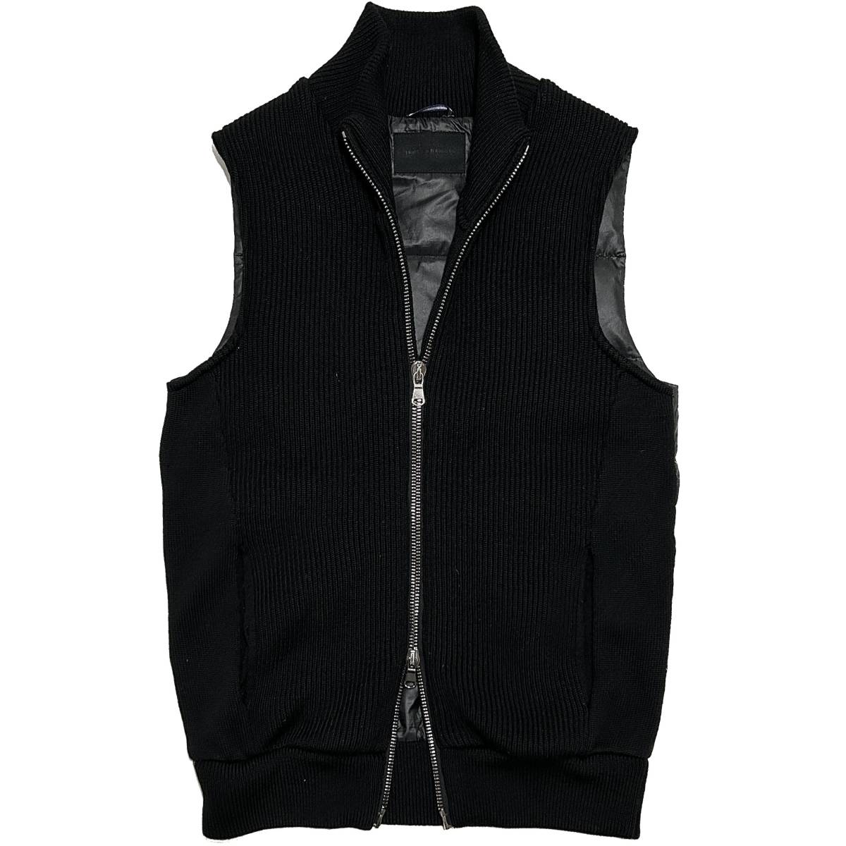 定価5.8万 junhashimoto BACK DOWN RIB KNIT VEST 3 黒 ジュンハシモト バックダウンニットベスト ドライバース ジャケット wjk akm 1piu