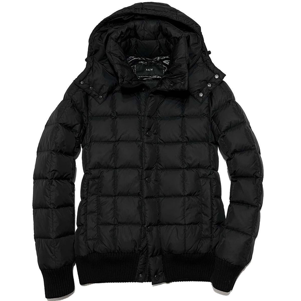 定価16.5万 AKM×DUVETICA NYLON NEO SQUARE HOODED DOWN S　黒  デュベティカナイロンネオスクエアダウンジャケット　wjk ジュンハシモト