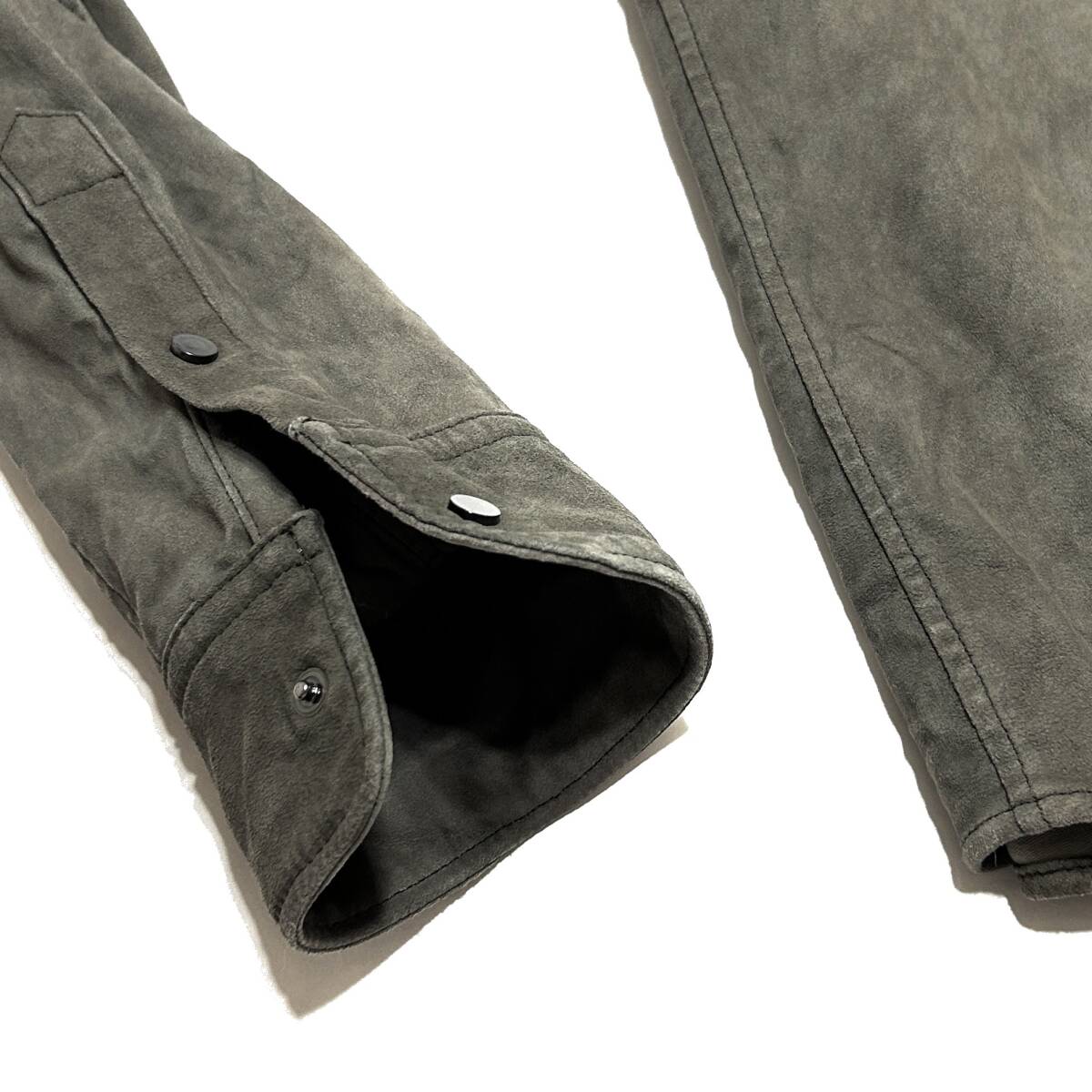 定価14万 junhashimoto STRETCH COW SUEDE LEATHER SHIRT 4 定価14万 junhashimoto STRETCH COW SUEDE LEATHER SHIRT 4