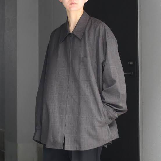 定価4 3万 stein Oversized Zip Shirt Jacket サイズM 定価4 3万 stein Oversized Zip Shirt Jacket サイズM