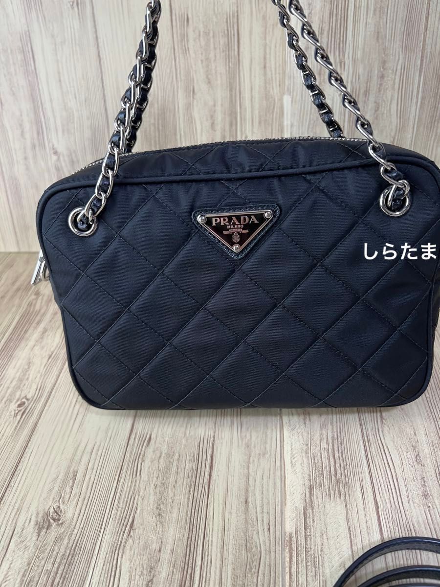 極美品 新品同様 PRADA プラダ キルティング チェーン 極美品 新品同様 PRADA プラダ キルティング チェーン