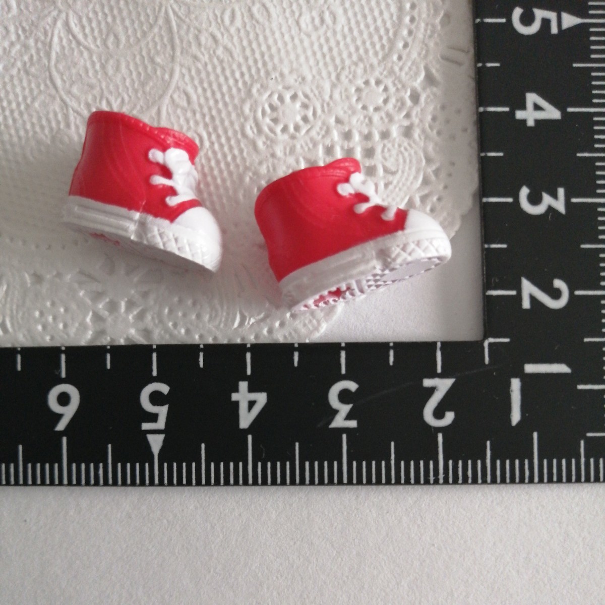 4r0216 リカちゃん 幼稚園 幼稚園児 靴 スニーカー 赤 ハイカットスニーカーの画像3
