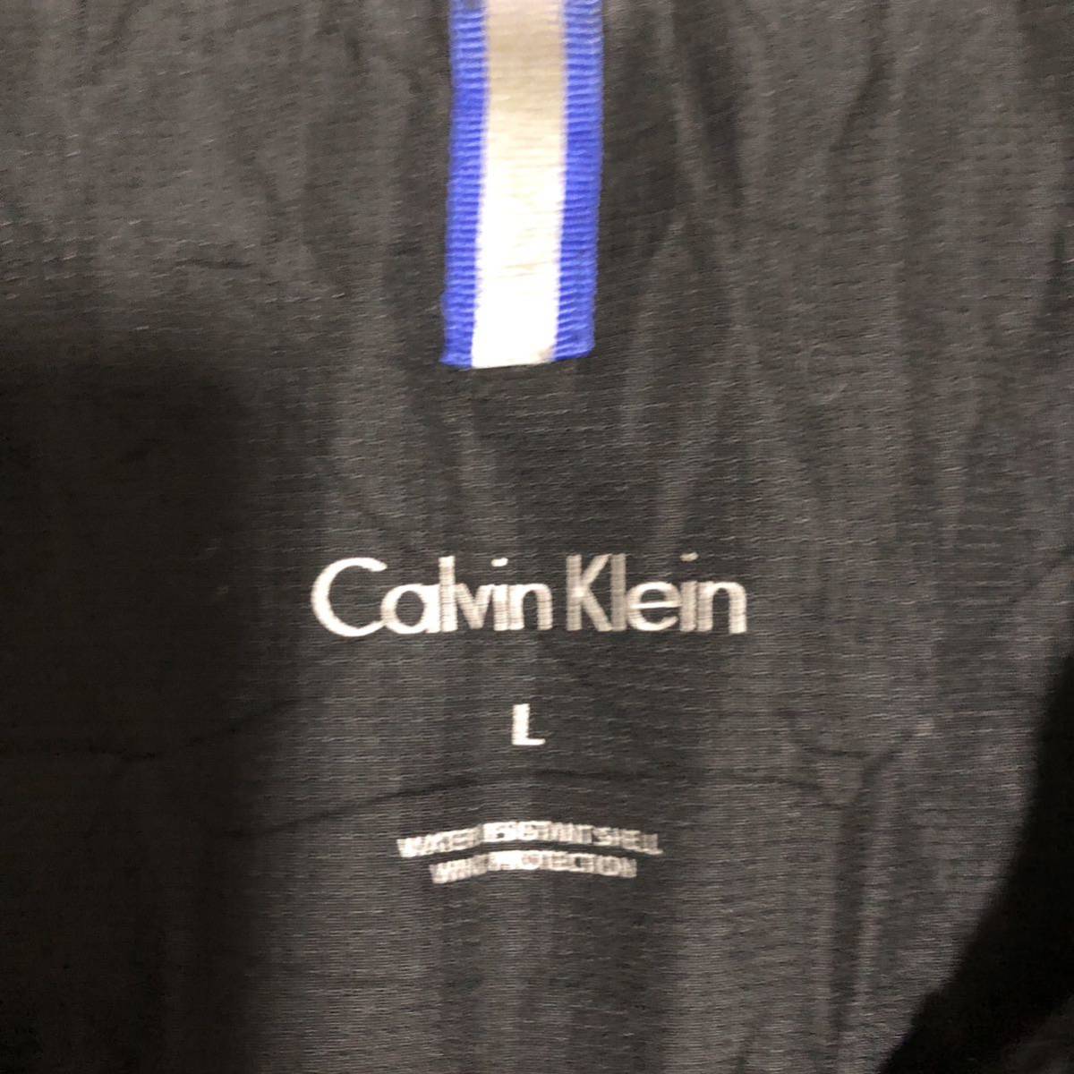 希少/XL相当●カルバンクライン ブルゾン フライトジャケット ボンバー MA-1風Calvin Klein 中綿入り キルティング 下部ロゴ ブラック_画像5