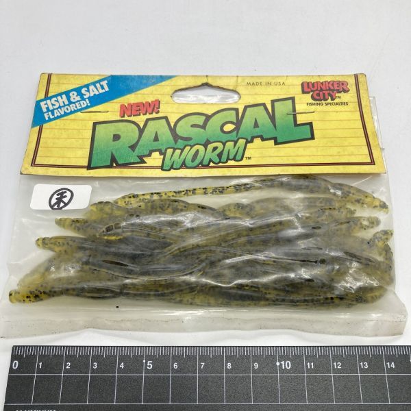 710854 新品 ランカーシティ ラスカルワーム ３パック LUNKER CITY RASCAL WORM オールド品 アメリカンワーム 希少入手困難品_画像5